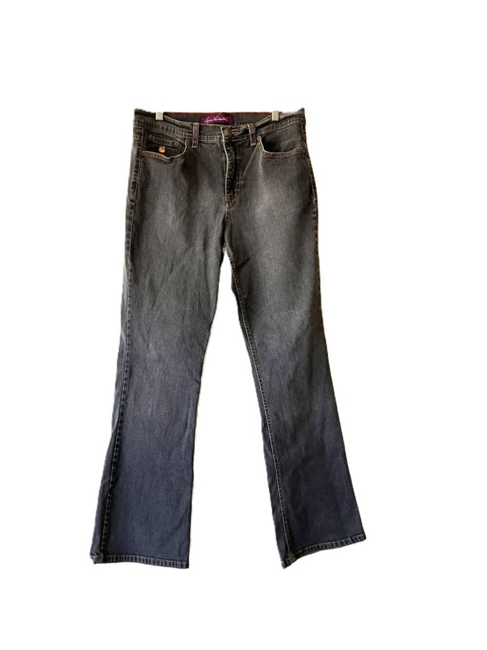 Gloria Vanderbilt Bootcut Stretchy Jeans Women's Size 12 – Faded Grey/Black
